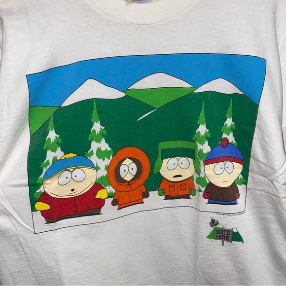 Vintage 1997 South Park Promo T-Shirt Size Large (P) - Picture 3 of 5
